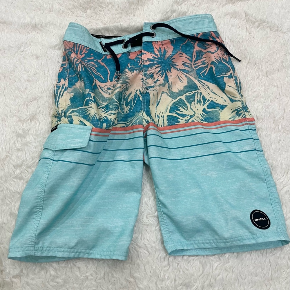 O’Neill Blue Floral Board Shorts Small